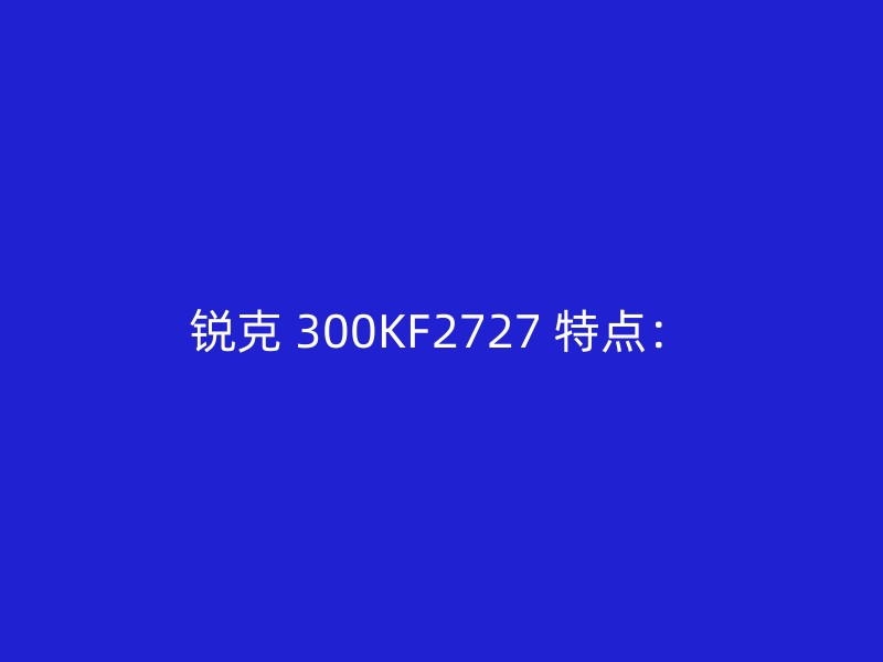 锐克 300KF2727 特点：