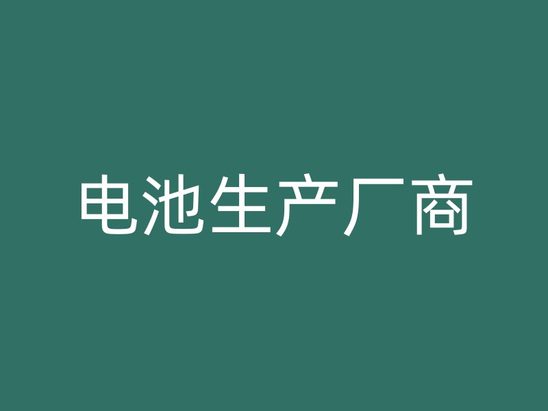 电池生产厂商