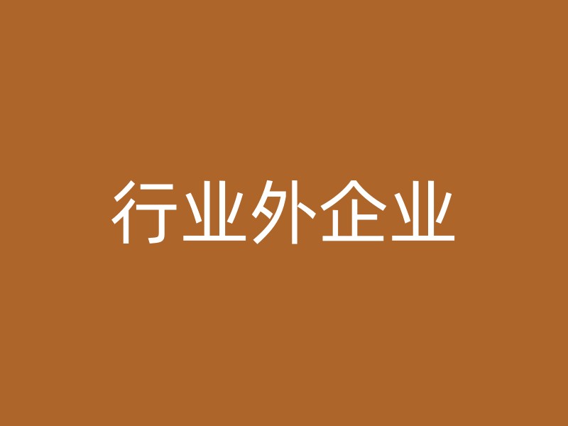 行业外企业