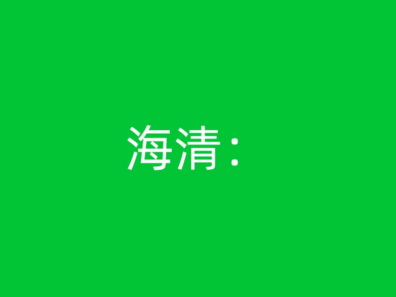 海清：