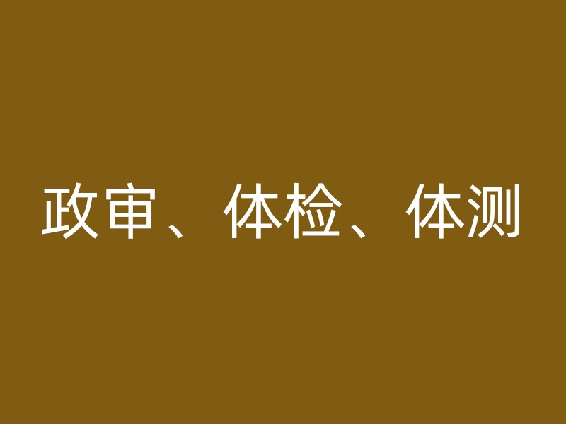 政审、体检、体测