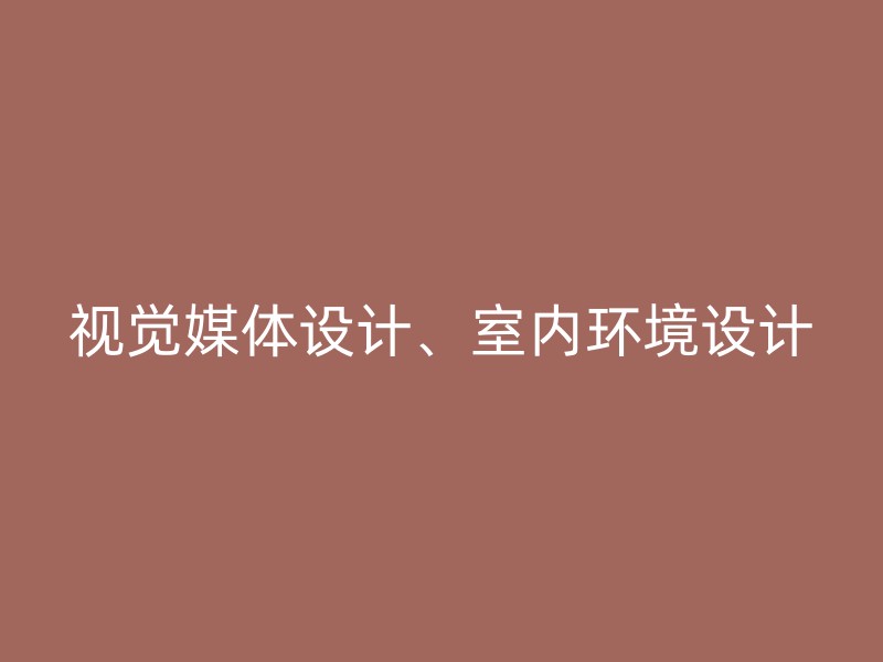 视觉媒体设计、室内环境设计