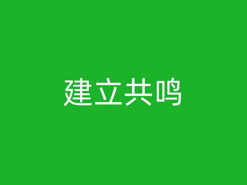 建立共鸣