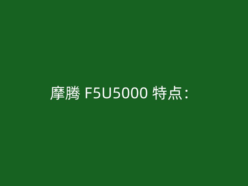 摩腾 F5U5000 特点：