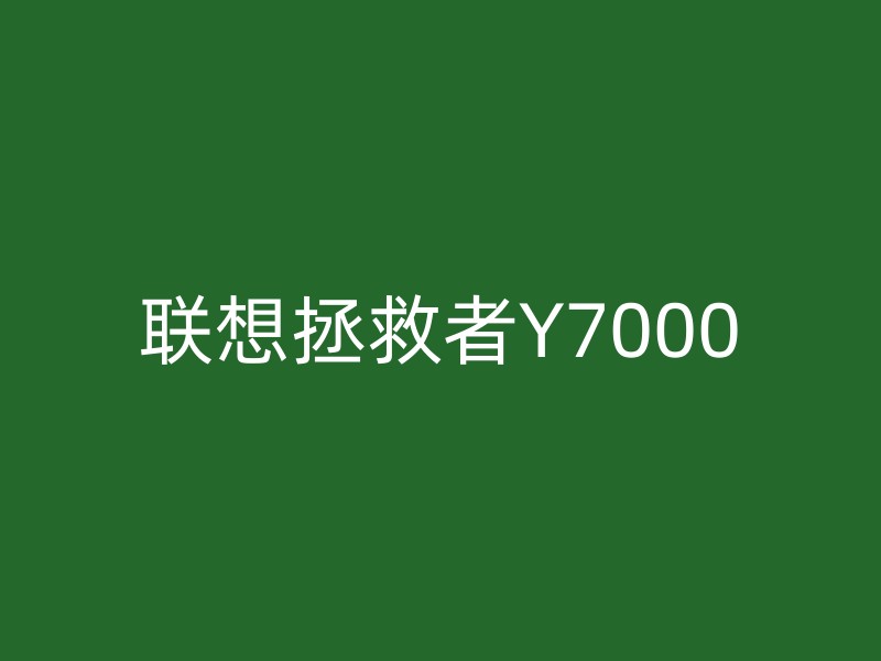 联想拯救者Y7000