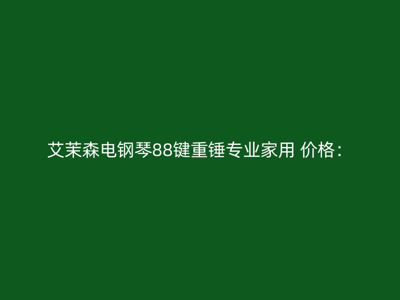 艾茉森电钢琴88键重锤专业家用 价格：