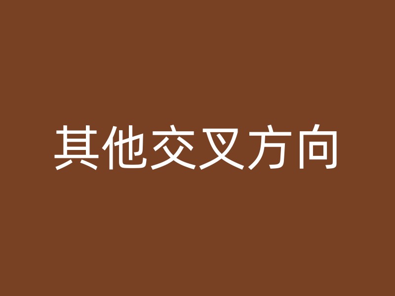 其他交叉方向