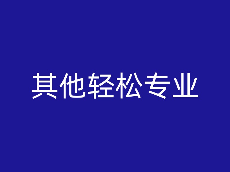 其他轻松专业