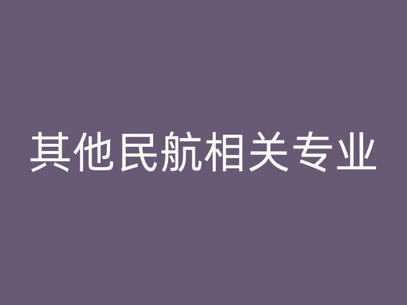 其他民航相关专业