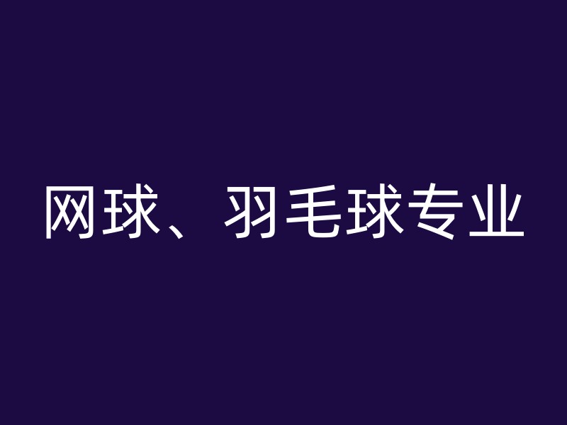 网球、羽毛球专业