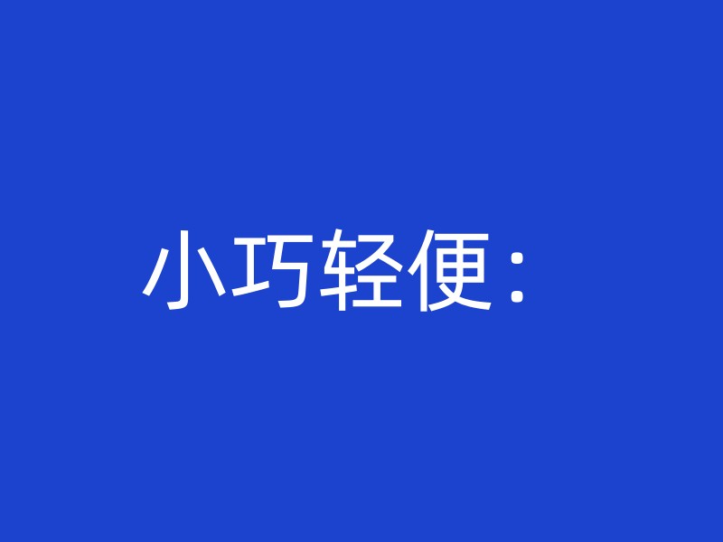 小巧轻便：