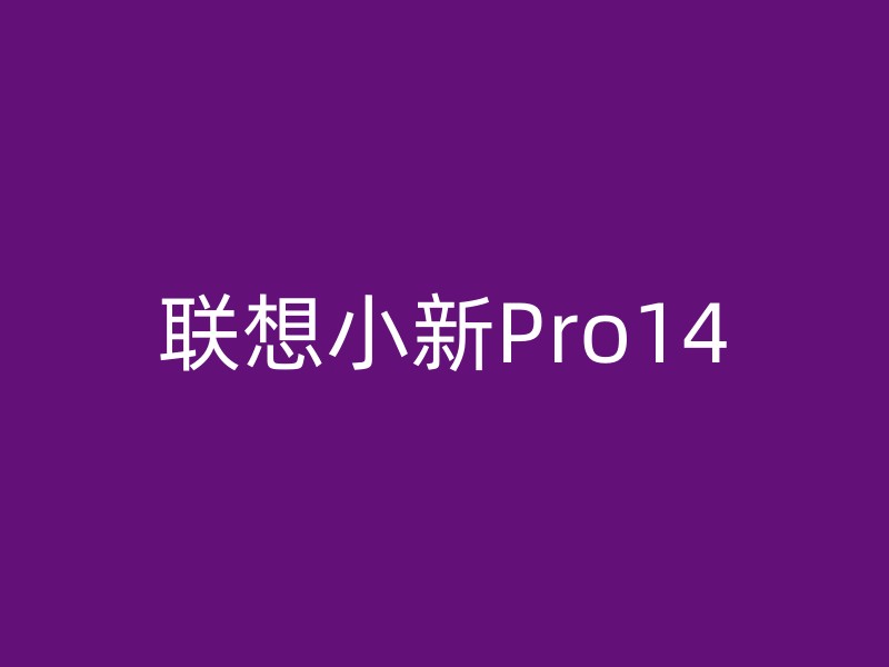 联想小新Pro14