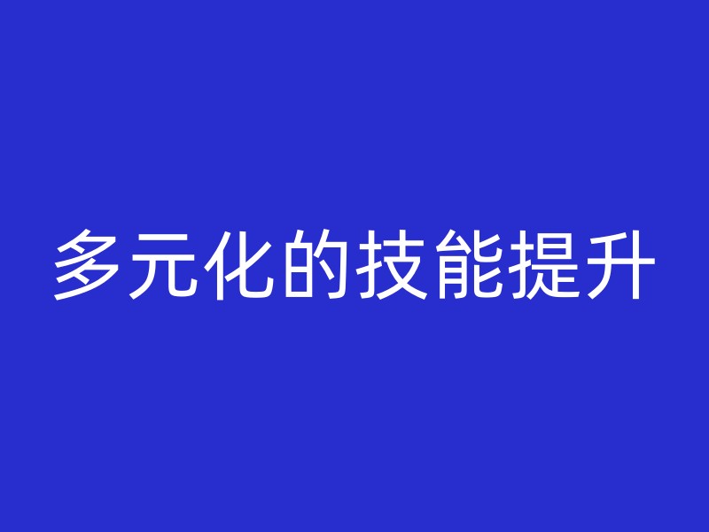 多元化的技能提升