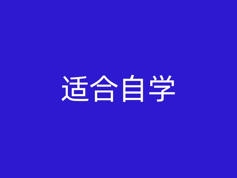 适合自学