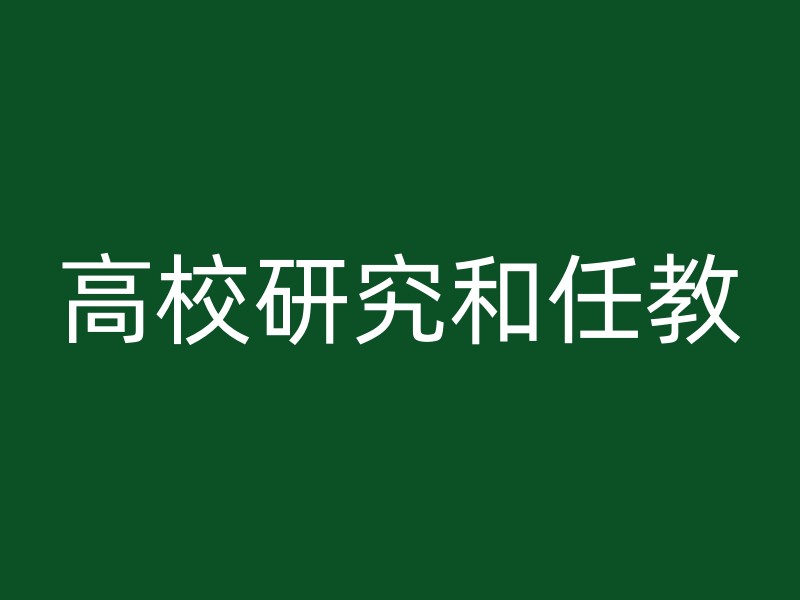 高校研究和任教