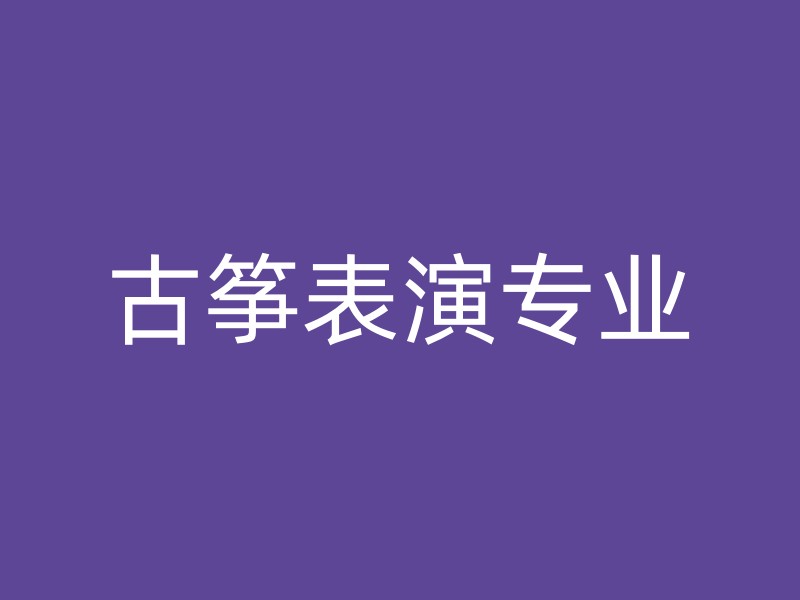 古筝表演专业