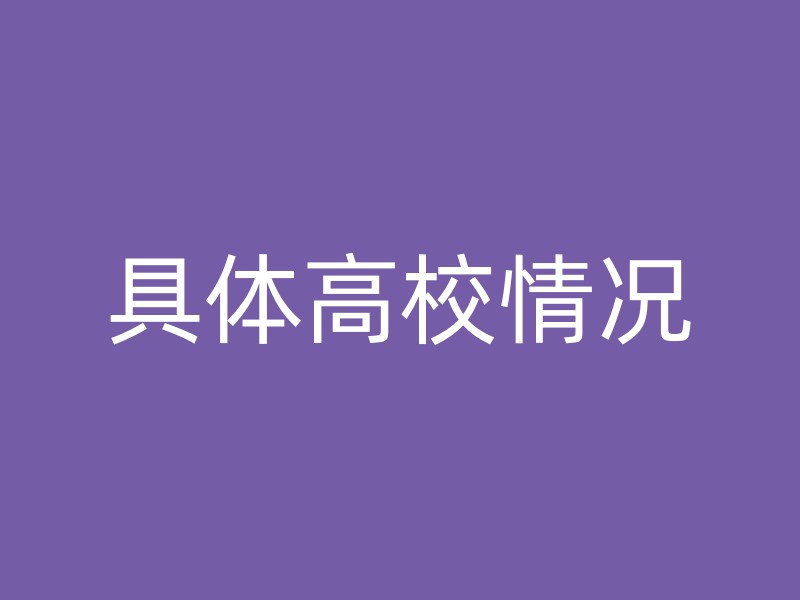 具体高校情况