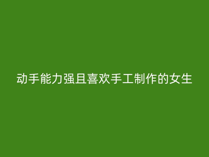 动手能力强且喜欢手工制作的女生