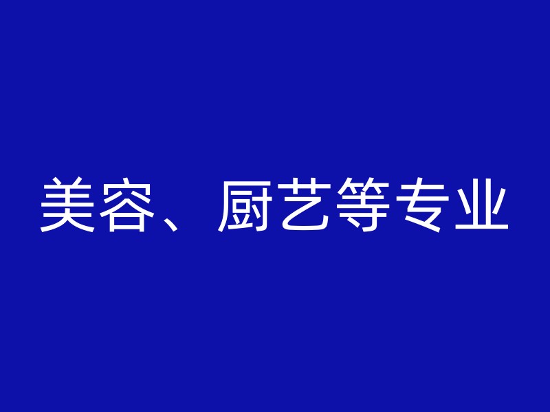 美容、厨艺等专业