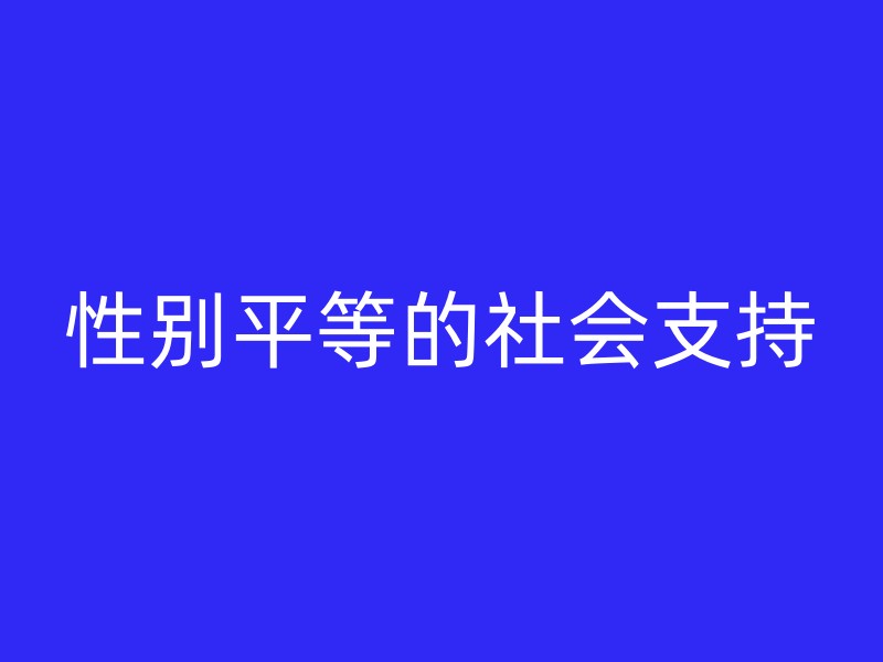 性别平等的社会支持