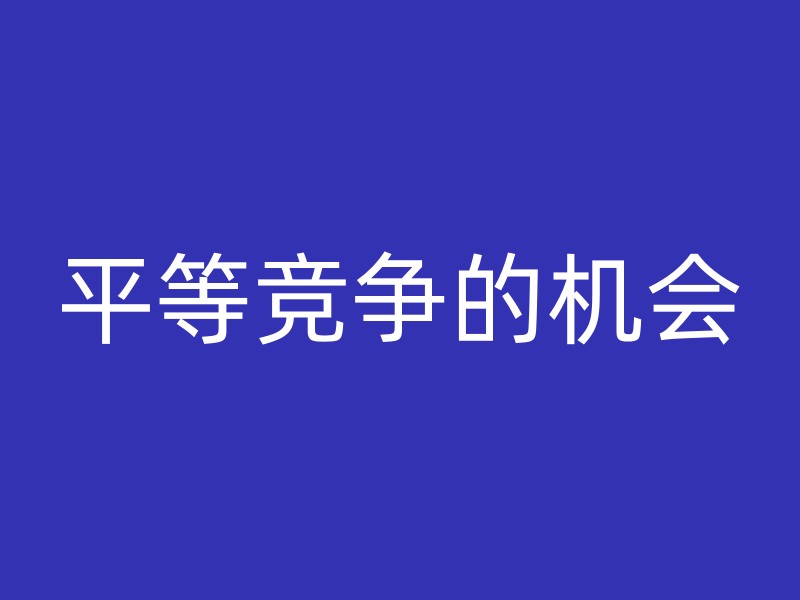 平等竞争的机会