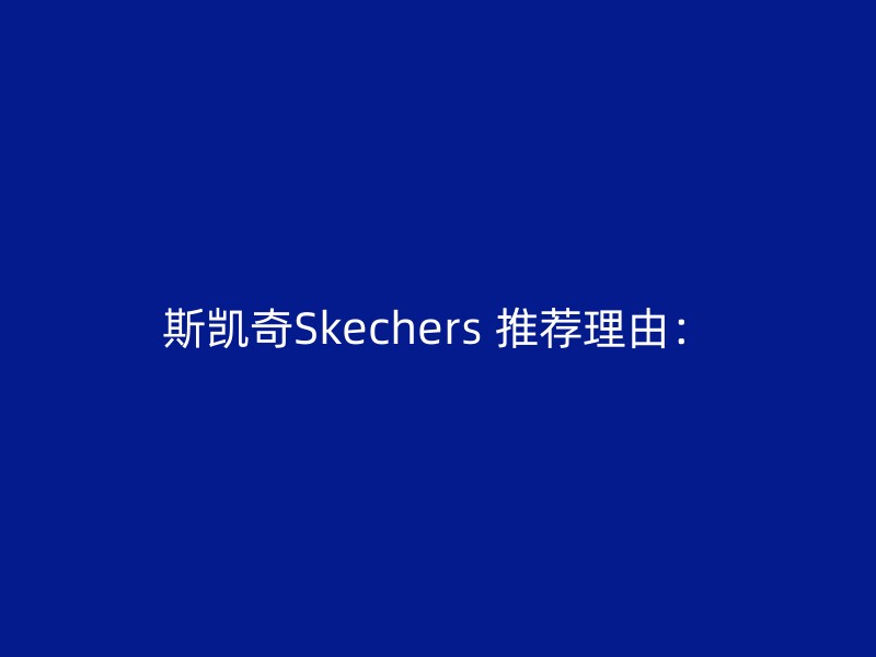 斯凯奇Skechers 推荐理由：