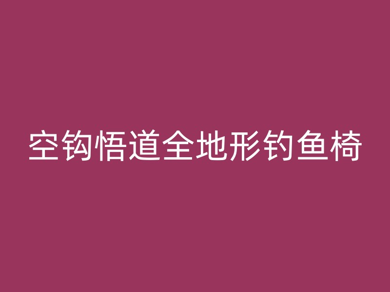 空钩悟道全地形钓鱼椅