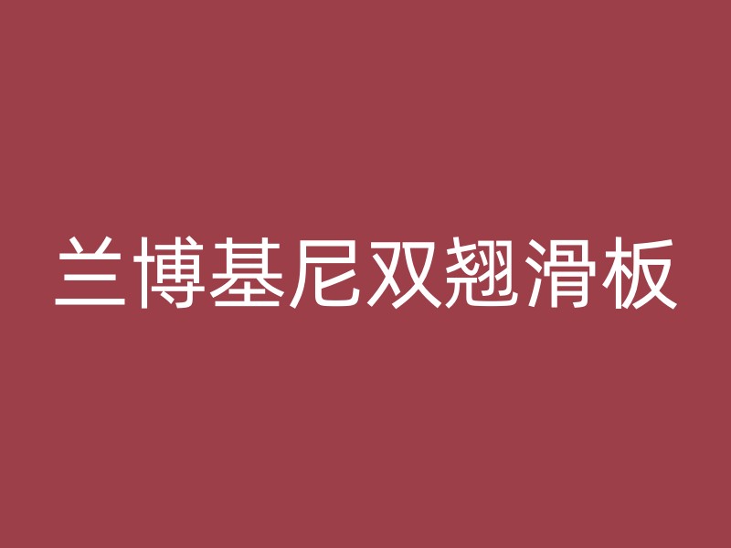 兰博基尼双翘滑板