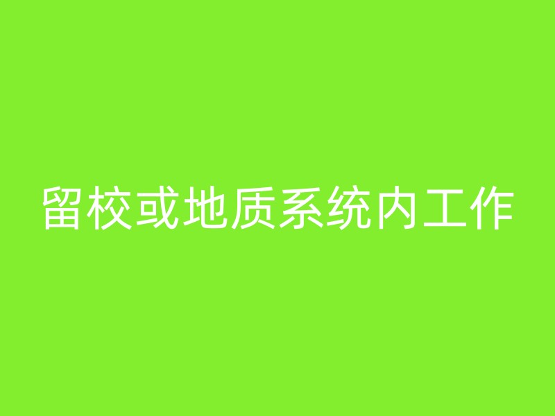 留校或地质系统内工作