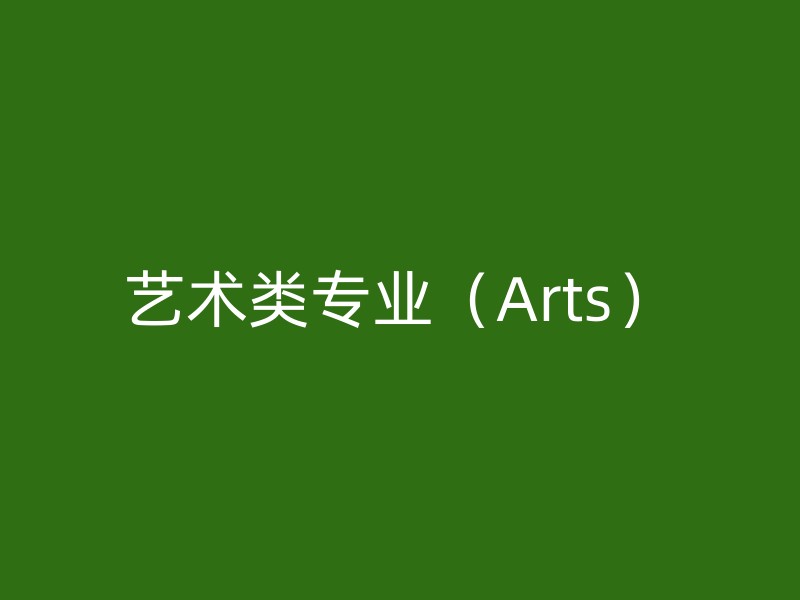 艺术类专业（Arts）