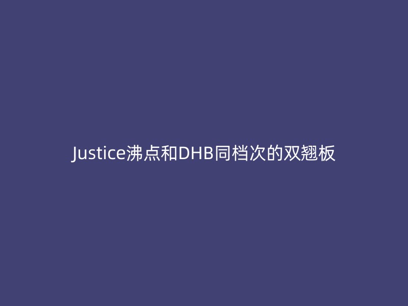 Justice沸点和DHB同档次的双翘板