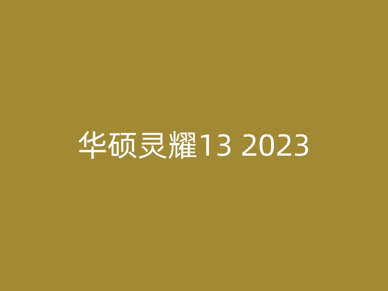 华硕灵耀13 2023