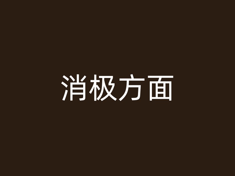 消极方面