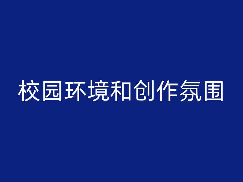 校园环境和创作氛围