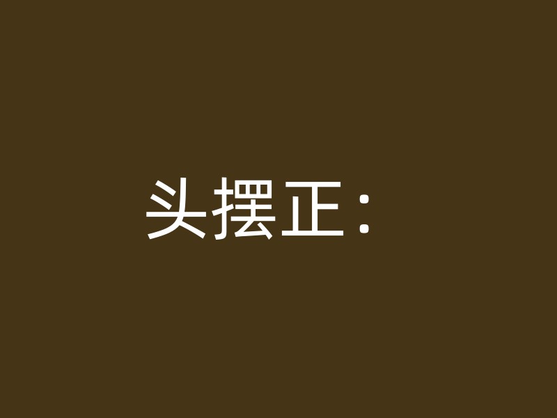 头摆正：