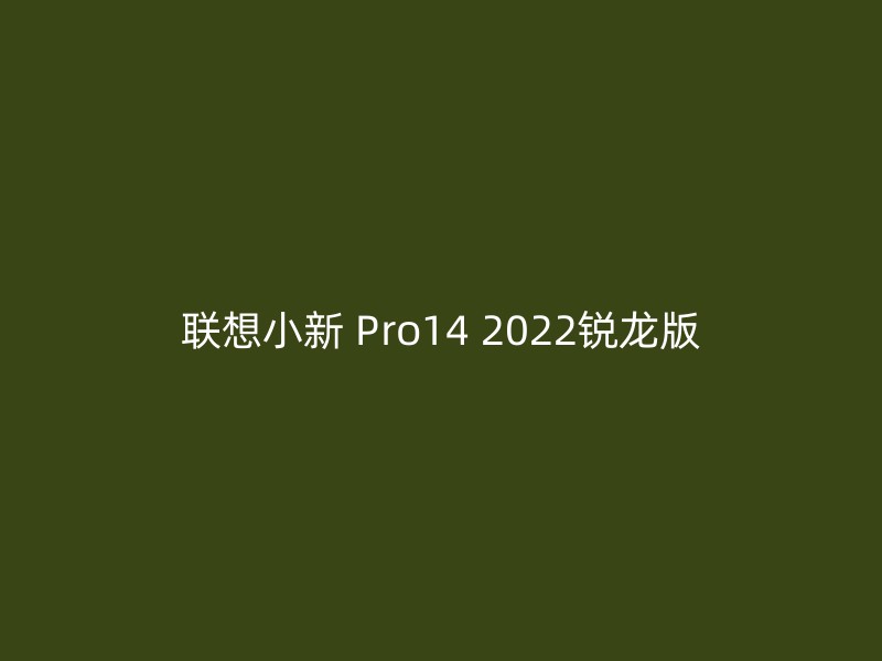 联想小新 Pro14 2022锐龙版