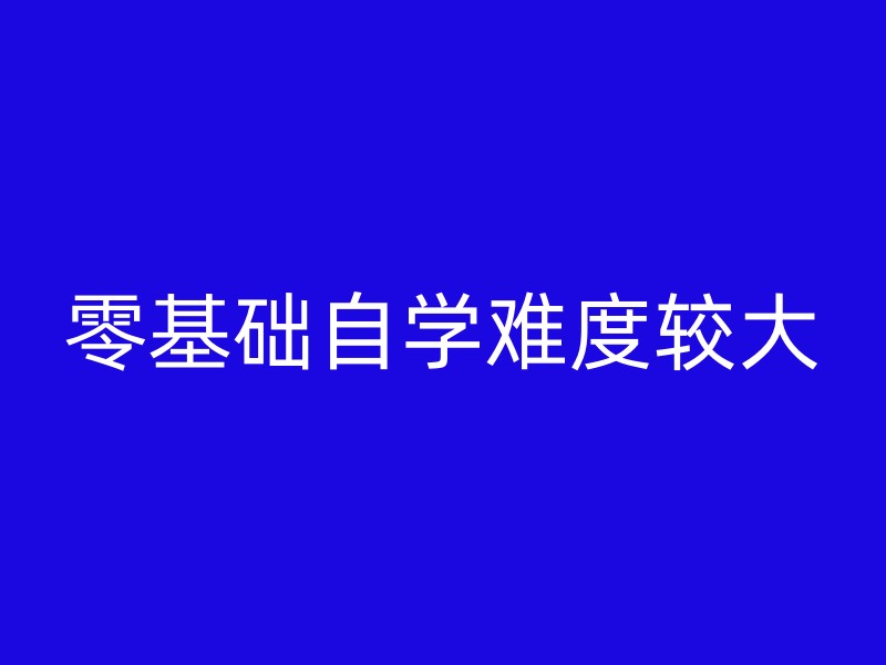 零基础自学难度较大