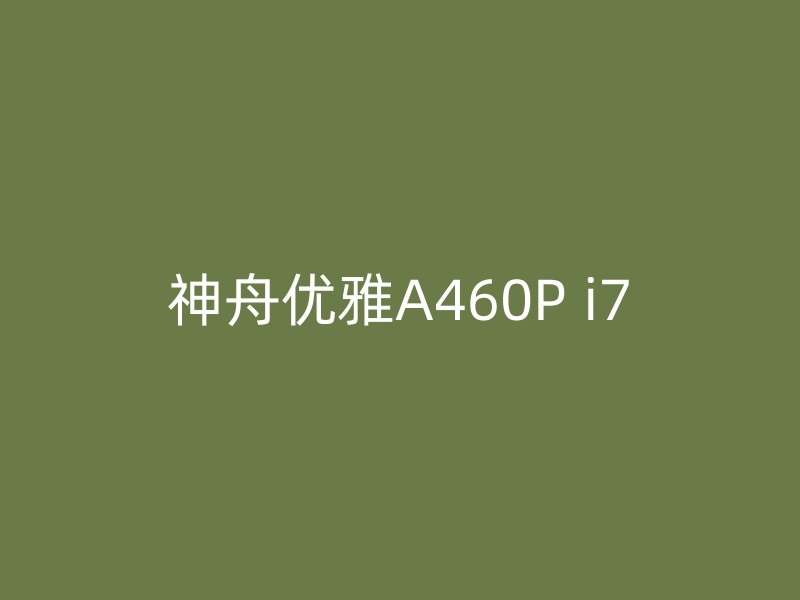 神舟优雅A460P i7