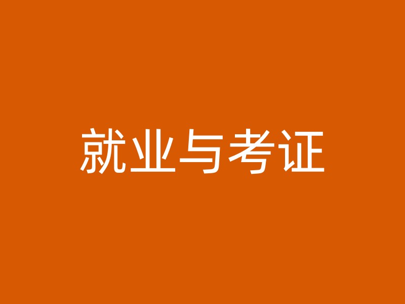 就业与考证