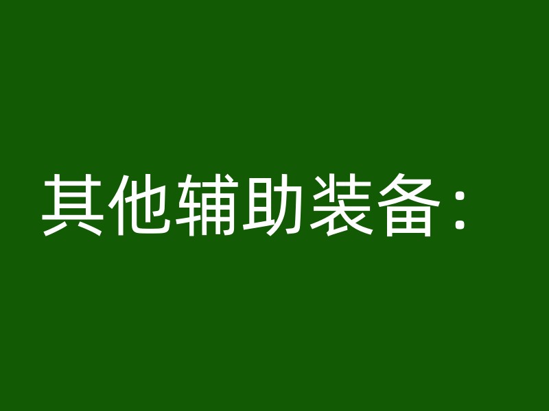 其他辅助装备：