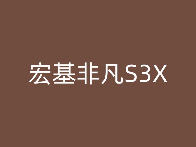 宏基非凡S3X