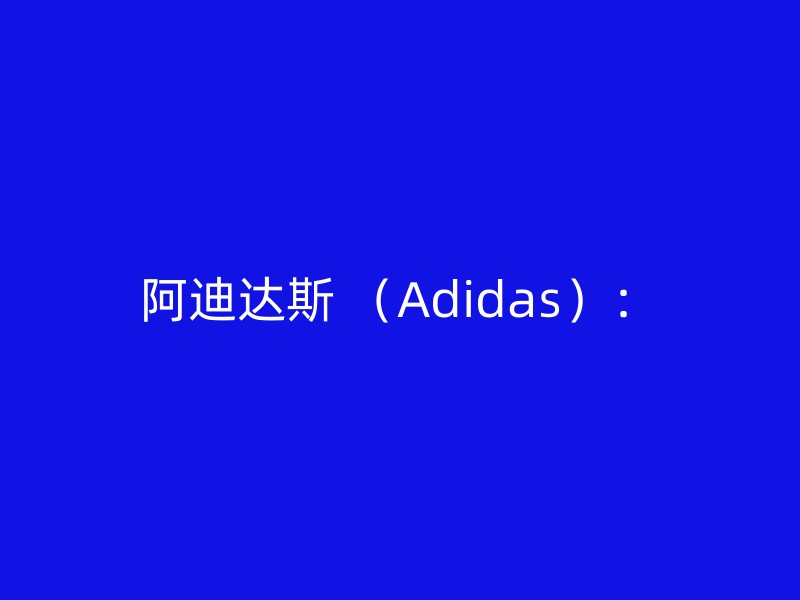 阿迪达斯 （Adidas）：