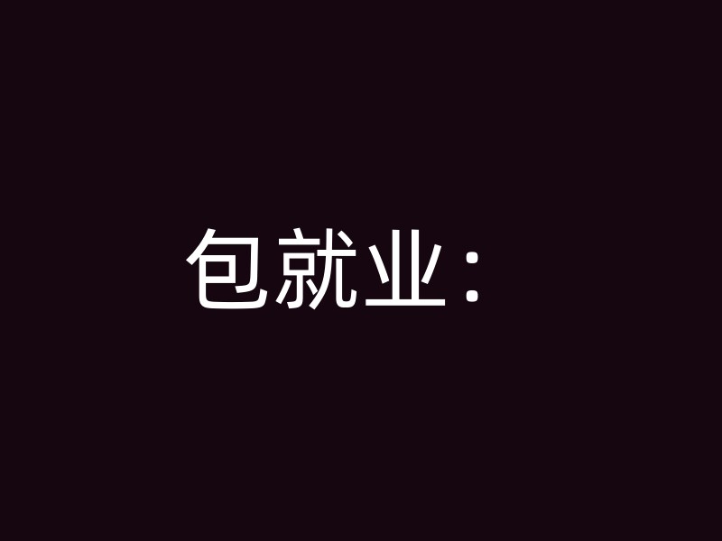 包就业：