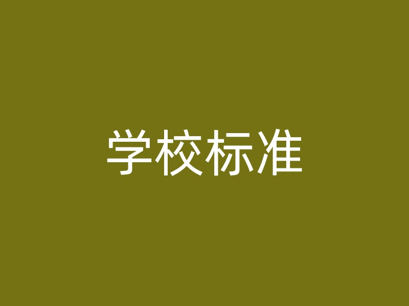 学校标准