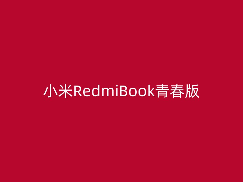 小米RedmiBook青春版