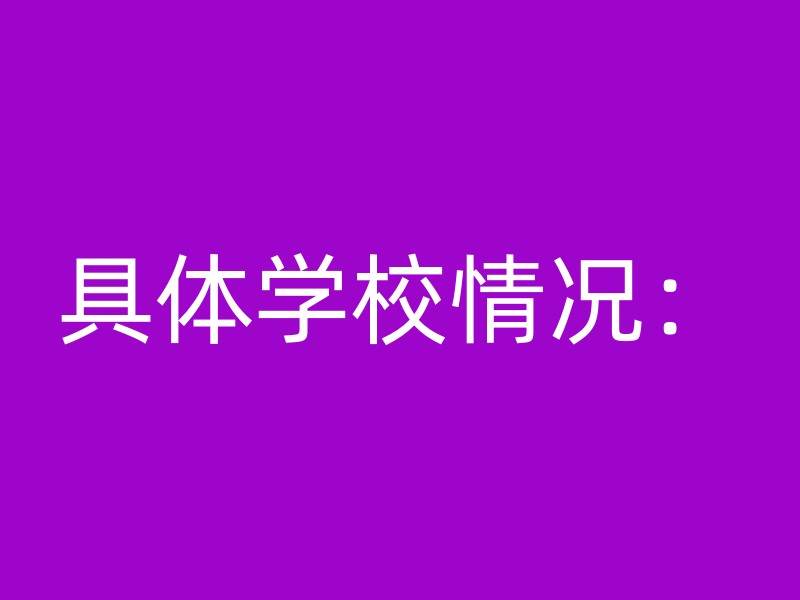 具体学校情况：