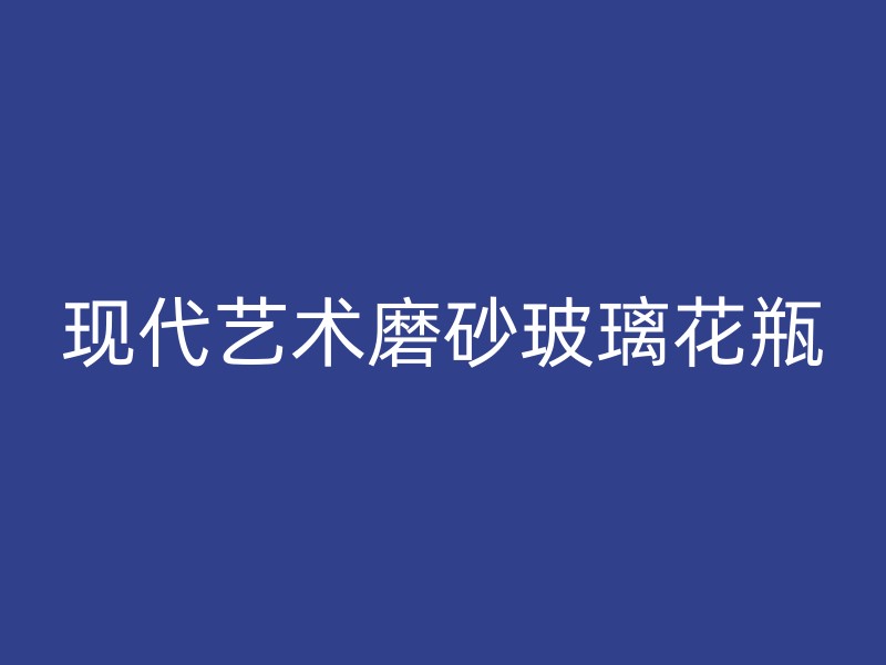 现代艺术磨砂玻璃花瓶