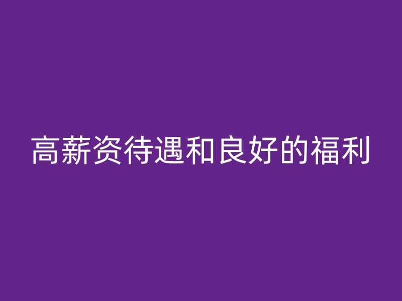 高薪资待遇和良好的福利