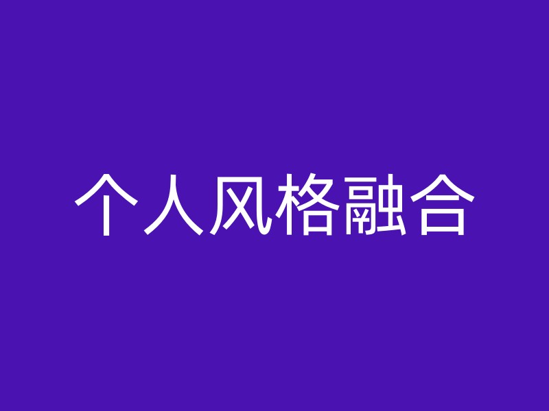 个人风格融合