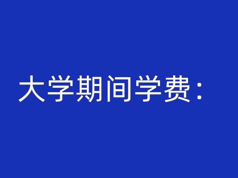 大学期间学费：